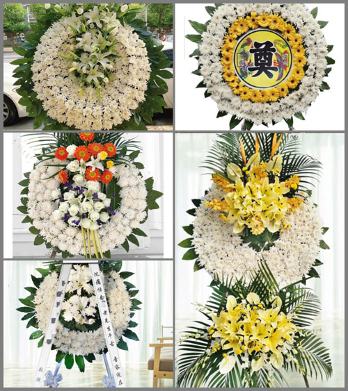 湖南邵阳洞口县竹市镇平安村花圈速递
